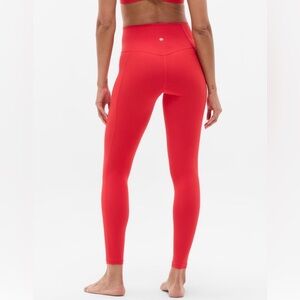 Athleta Salutation Stash 7/8 High Rise Legging -Red